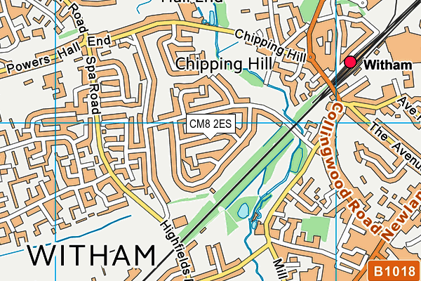 CM8 2ES map - OS VectorMap District (Ordnance Survey)