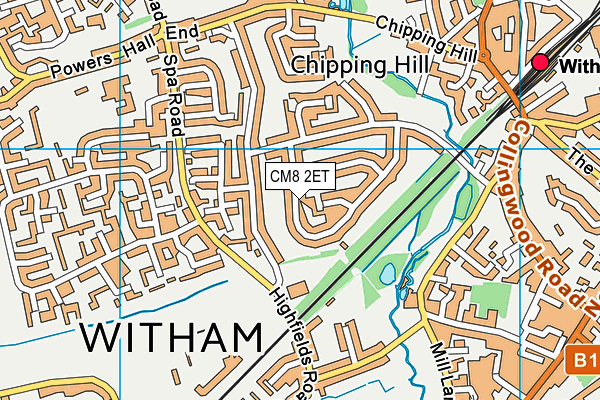 CM8 2ET map - OS VectorMap District (Ordnance Survey)