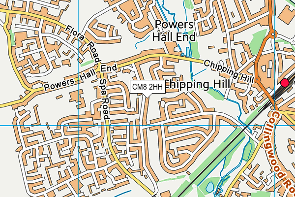 CM8 2HH map - OS VectorMap District (Ordnance Survey)