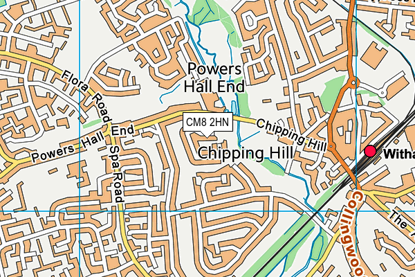 CM8 2HN map - OS VectorMap District (Ordnance Survey)