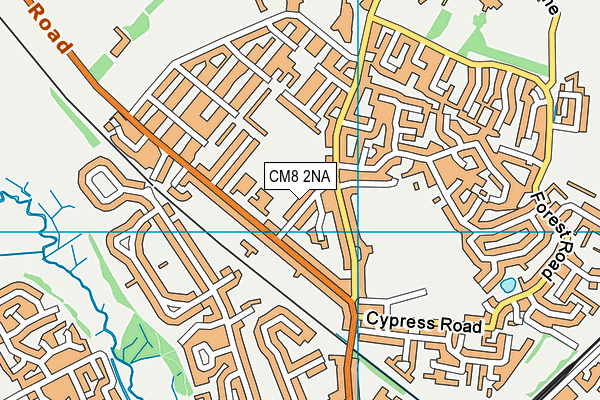 CM8 2NA map - OS VectorMap District (Ordnance Survey)