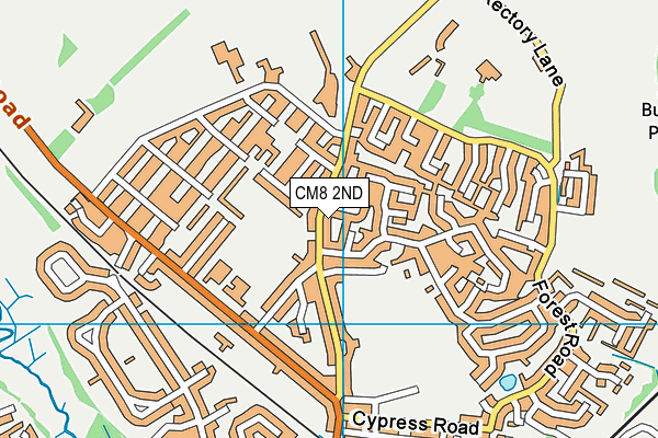 CM8 2ND map - OS VectorMap District (Ordnance Survey)