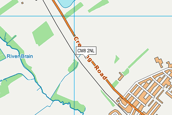 CM8 2NL map - OS VectorMap District (Ordnance Survey)