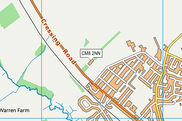 CM8 2NN map - OS VectorMap District (Ordnance Survey)