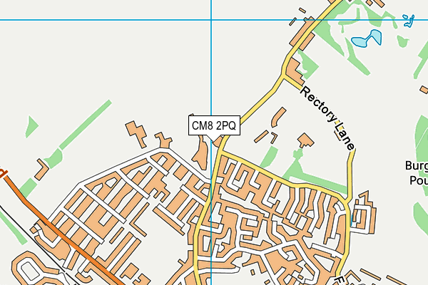 CM8 2PQ map - OS VectorMap District (Ordnance Survey)