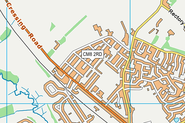 CM8 2RD map - OS VectorMap District (Ordnance Survey)