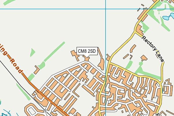 CM8 2SD map - OS VectorMap District (Ordnance Survey)