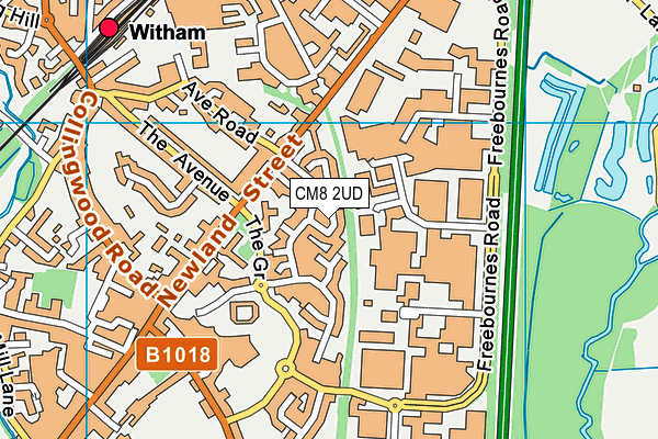 CM8 2UD map - OS VectorMap District (Ordnance Survey)