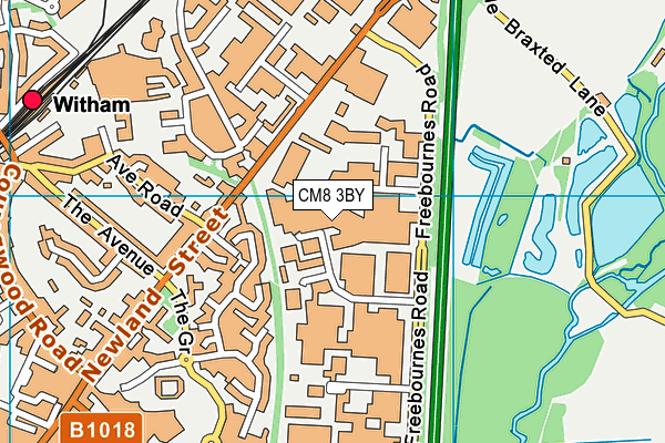 CM8 3BY map - OS VectorMap District (Ordnance Survey)