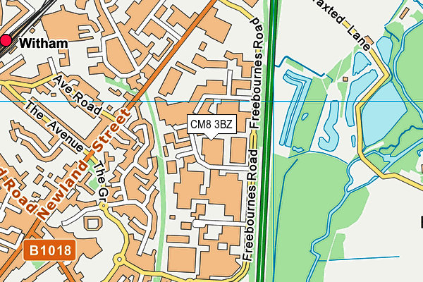 CM8 3BZ map - OS VectorMap District (Ordnance Survey)