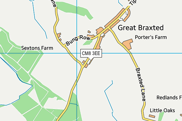 CM8 3EE map - OS VectorMap District (Ordnance Survey)