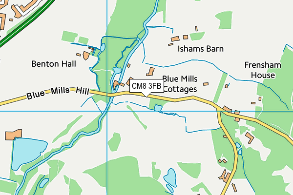 CM8 3FB map - OS VectorMap District (Ordnance Survey)