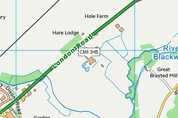Hi-life Health Centre (Closed) map (CM8 3HB) - OS VectorMap District (Ordnance Survey)