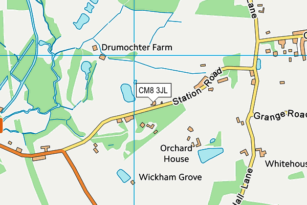 Fairplay House (Closed) map (CM8 3JL) - OS VectorMap District (Ordnance Survey)