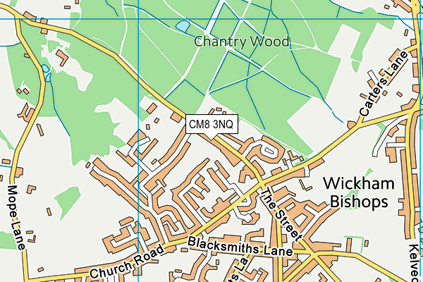 CM8 3NQ map - OS VectorMap District (Ordnance Survey)