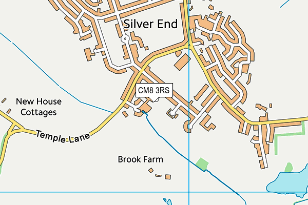 CM8 3RS map - OS VectorMap District (Ordnance Survey)