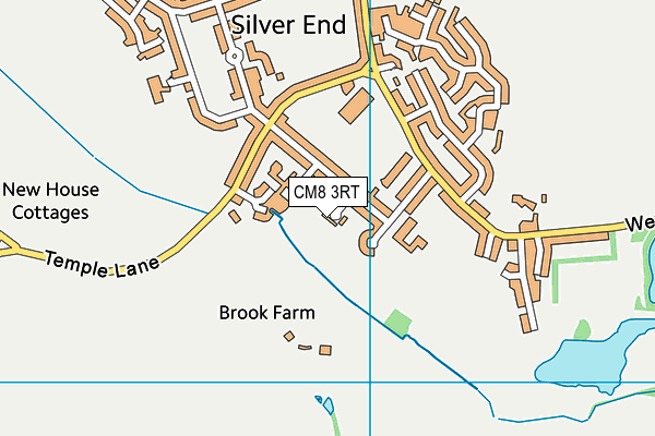 CM8 3RT map - OS VectorMap District (Ordnance Survey)