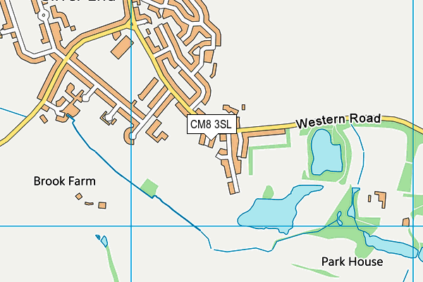 CM8 3SL map - OS VectorMap District (Ordnance Survey)