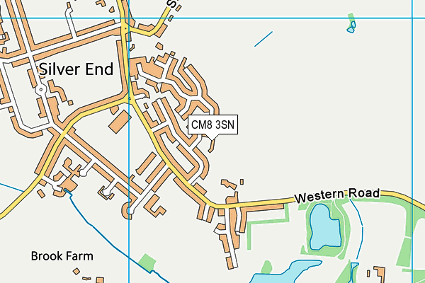 CM8 3SN map - OS VectorMap District (Ordnance Survey)