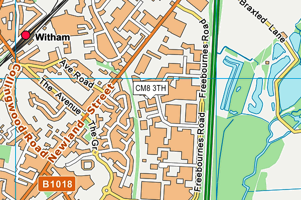 CM8 3TH map - OS VectorMap District (Ordnance Survey)