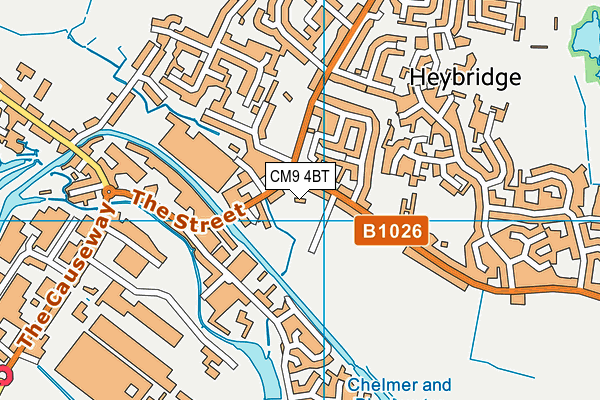 CM9 4BT map - OS VectorMap District (Ordnance Survey)