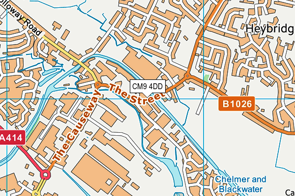 CM9 4DD map - OS VectorMap District (Ordnance Survey)