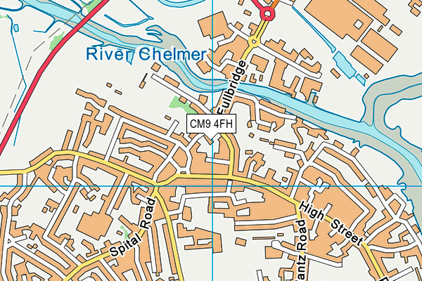 CM9 4FH map - OS VectorMap District (Ordnance Survey)