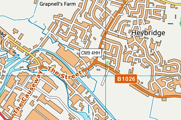 CM9 4HH map - OS VectorMap District (Ordnance Survey)