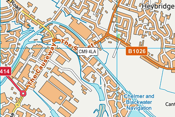 CM9 4LA map - OS VectorMap District (Ordnance Survey)