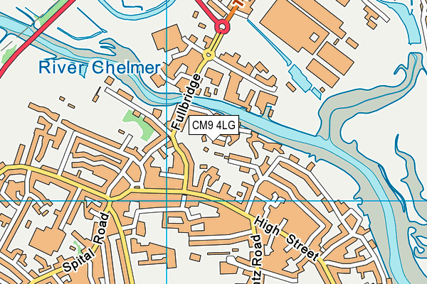 CM9 4LG map - OS VectorMap District (Ordnance Survey)