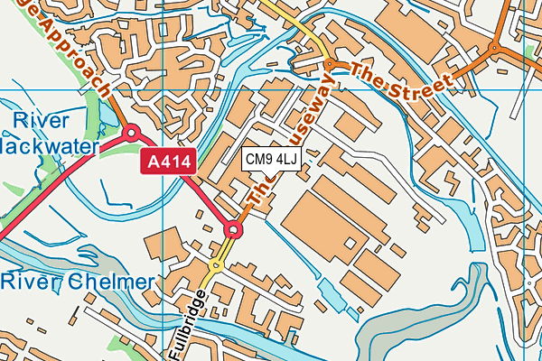 CM9 4LJ map - OS VectorMap District (Ordnance Survey)