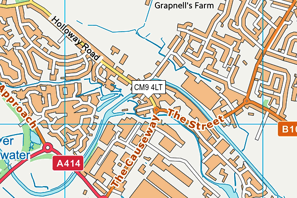 CM9 4LT map - OS VectorMap District (Ordnance Survey)