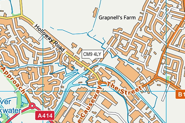 CM9 4LY map - OS VectorMap District (Ordnance Survey)