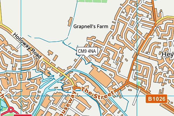 CM9 4NA map - OS VectorMap District (Ordnance Survey)
