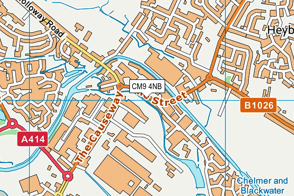 CM9 4NB map - OS VectorMap District (Ordnance Survey)
