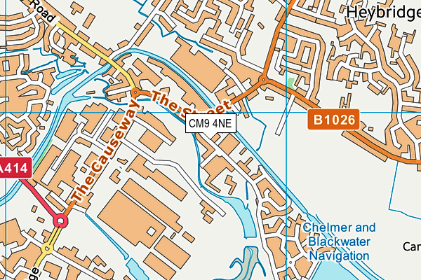 CM9 4NE map - OS VectorMap District (Ordnance Survey)