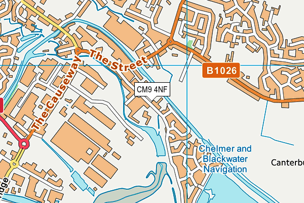 CM9 4NF map - OS VectorMap District (Ordnance Survey)