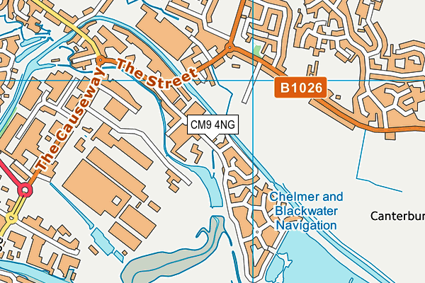 CM9 4NG map - OS VectorMap District (Ordnance Survey)