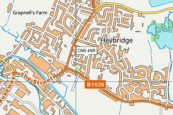 CM9 4NR map - OS VectorMap District (Ordnance Survey)