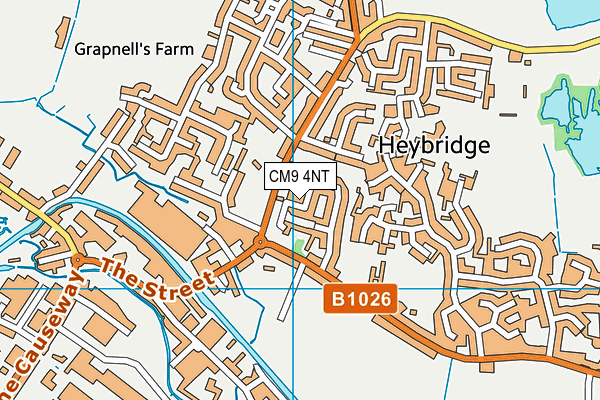 CM9 4NT map - OS VectorMap District (Ordnance Survey)