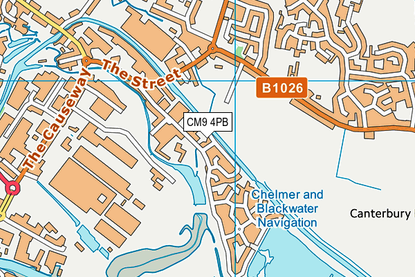 CM9 4PB map - OS VectorMap District (Ordnance Survey)