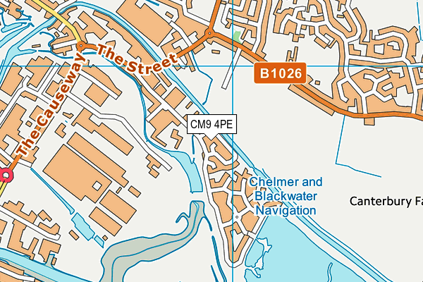 CM9 4PE map - OS VectorMap District (Ordnance Survey)