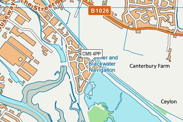 CM9 4PP map - OS VectorMap District (Ordnance Survey)