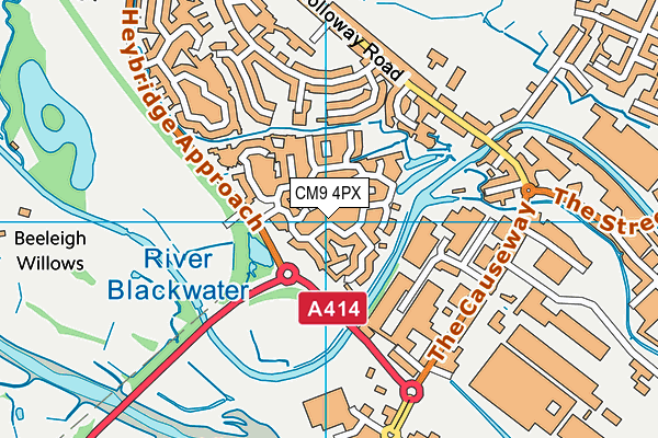 CM9 4PX map - OS VectorMap District (Ordnance Survey)