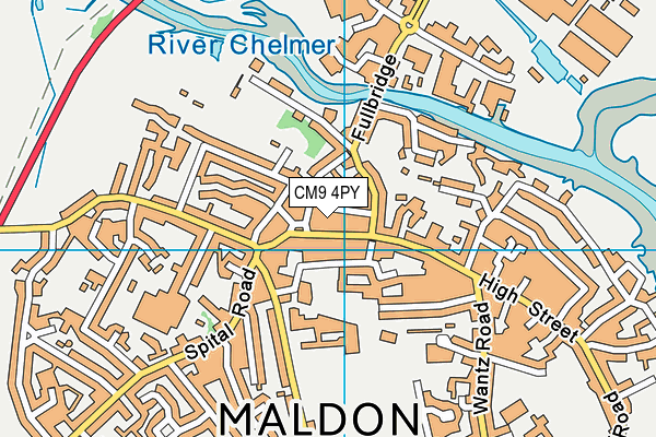 CM9 4PY map - OS VectorMap District (Ordnance Survey)