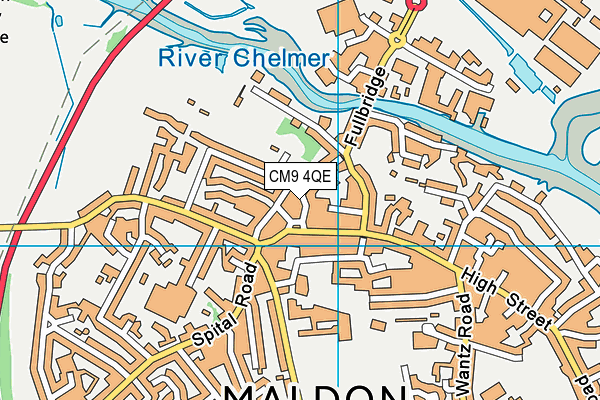 Maldon Court Preparatory School map (CM9 4QE) - OS VectorMap District (Ordnance Survey)