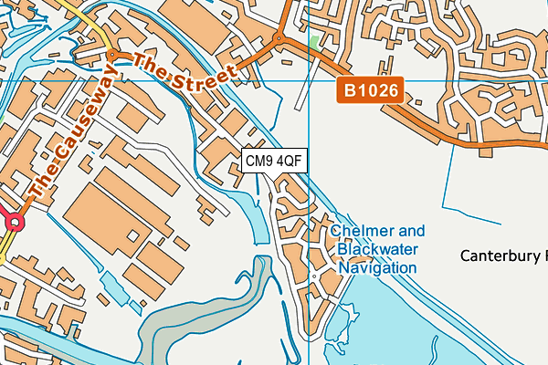 CM9 4QF map - OS VectorMap District (Ordnance Survey)