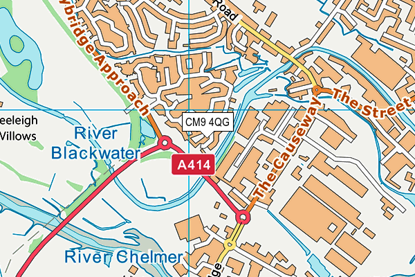 CM9 4QG map - OS VectorMap District (Ordnance Survey)