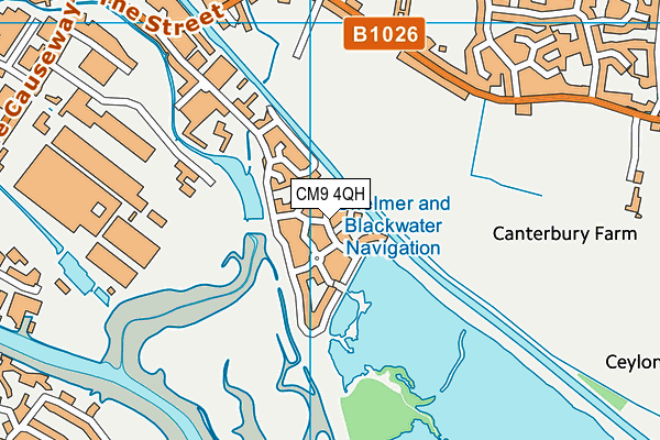 CM9 4QH map - OS VectorMap District (Ordnance Survey)