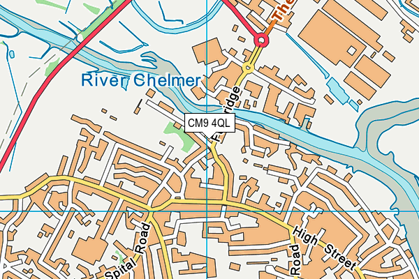 CM9 4QL map - OS VectorMap District (Ordnance Survey)